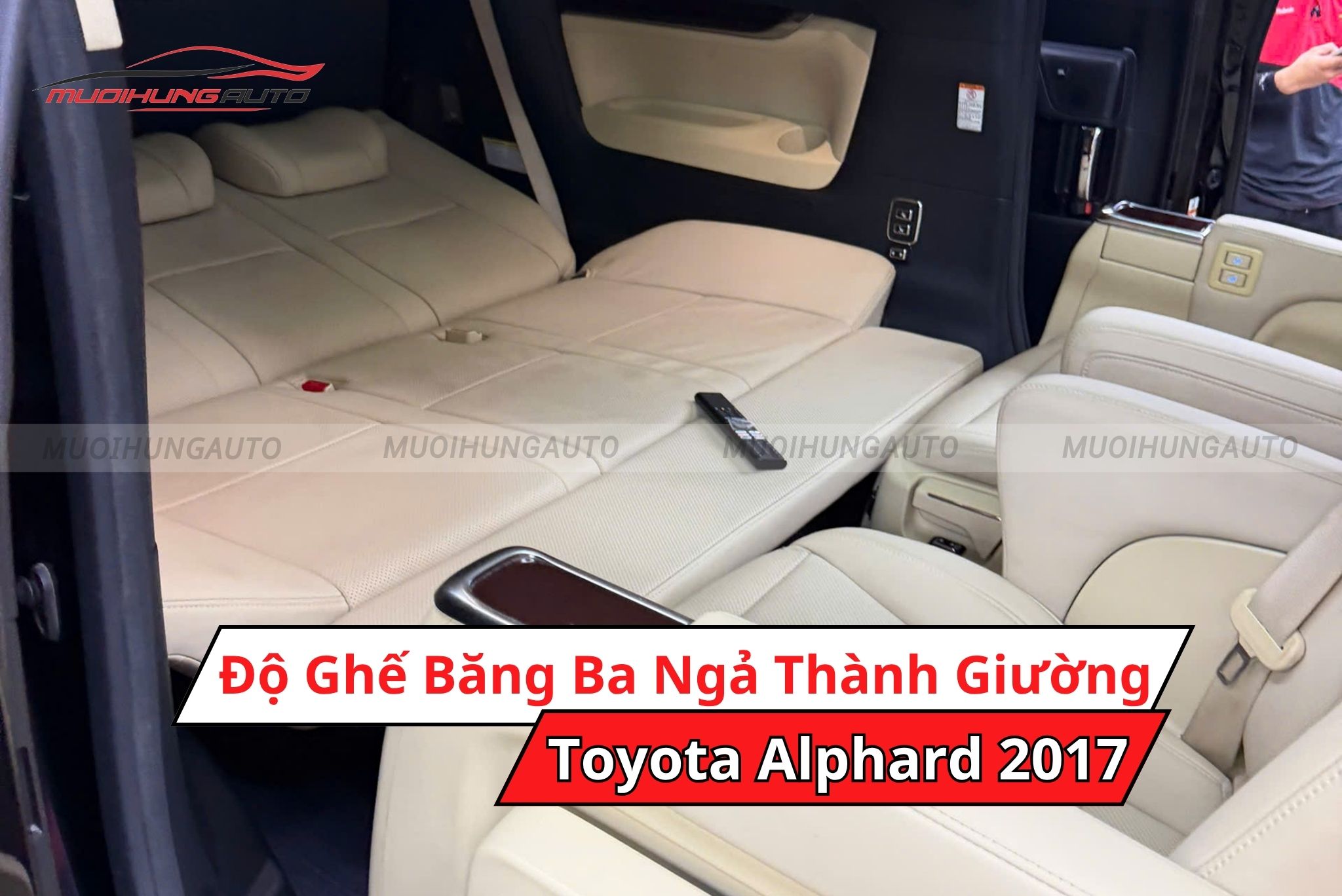 Độ ghế thành giường cho xe Toyota Alphard 2017