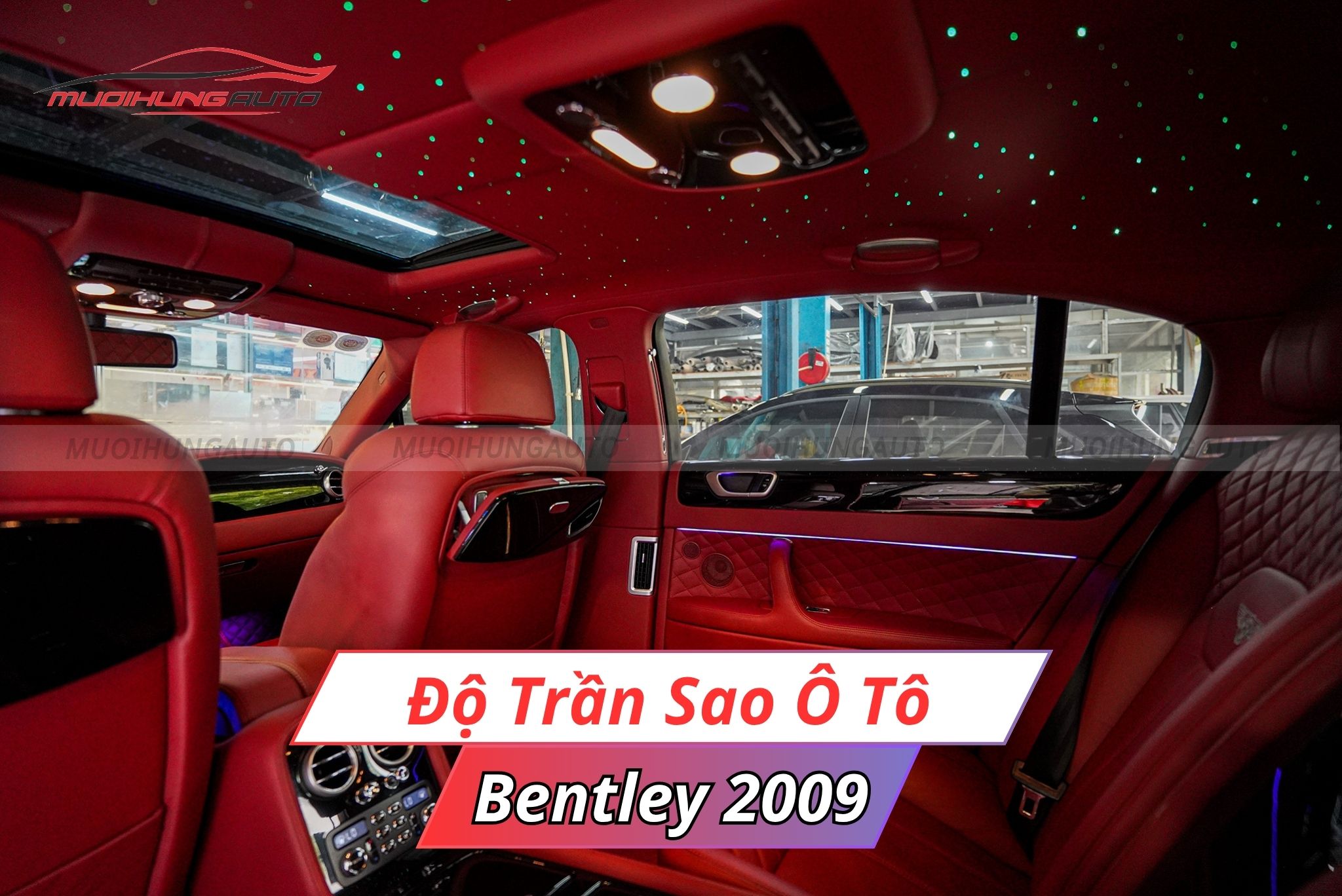 Độ LED trần sao ô tô Bentley 2009