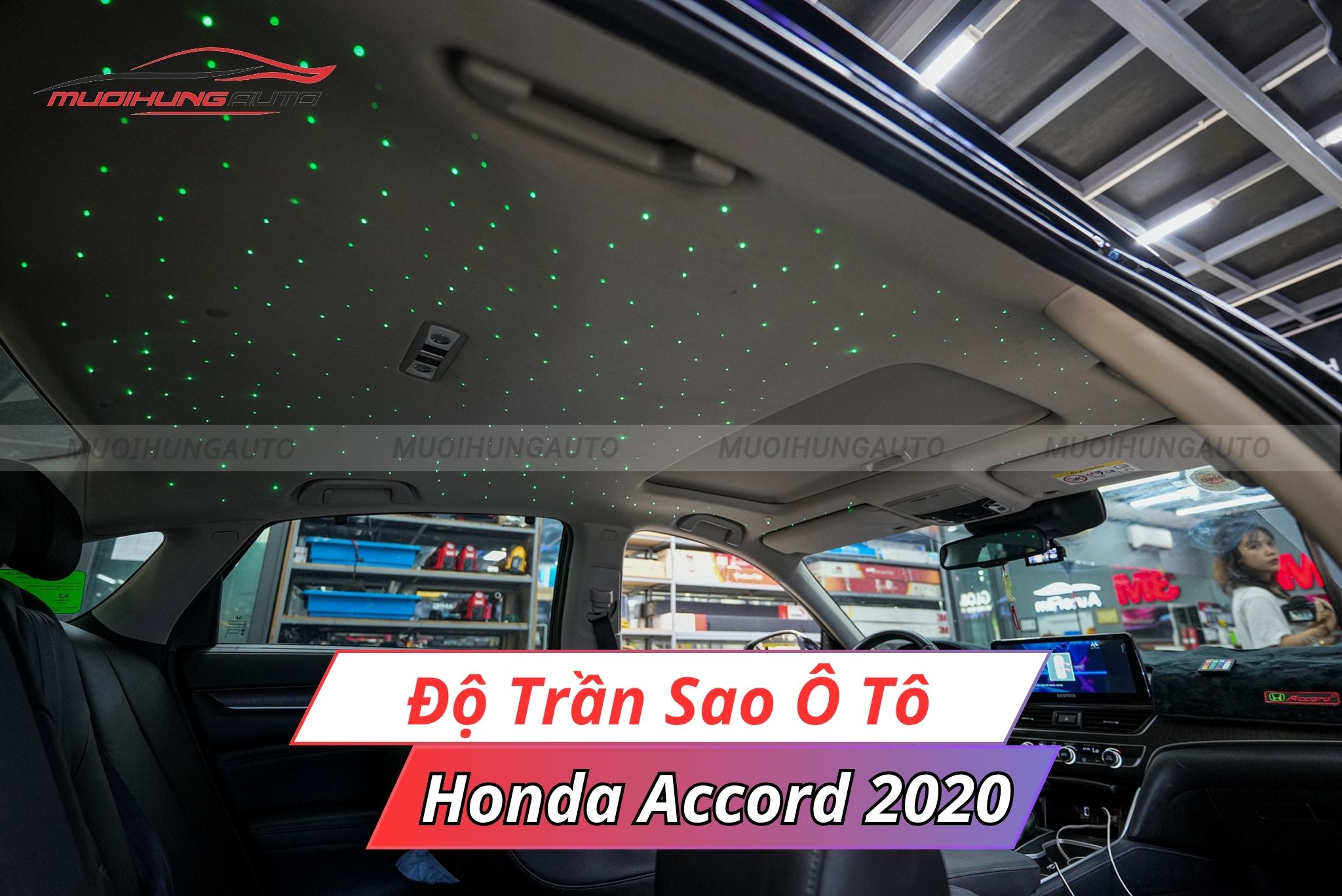 Độ LED trần sao ô tô Honda Accord 2020