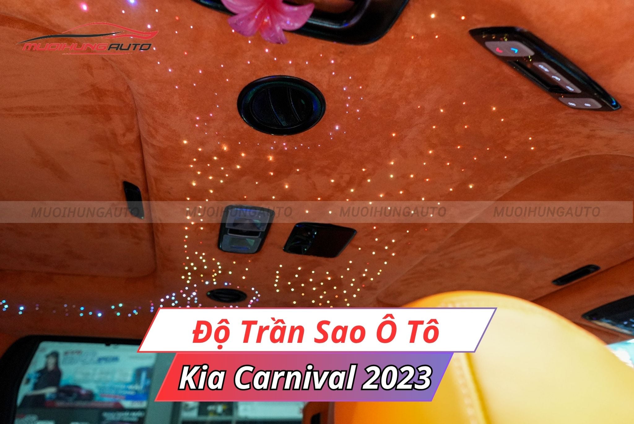 Độ LED trần sao ô tô Kia Carnival 2023