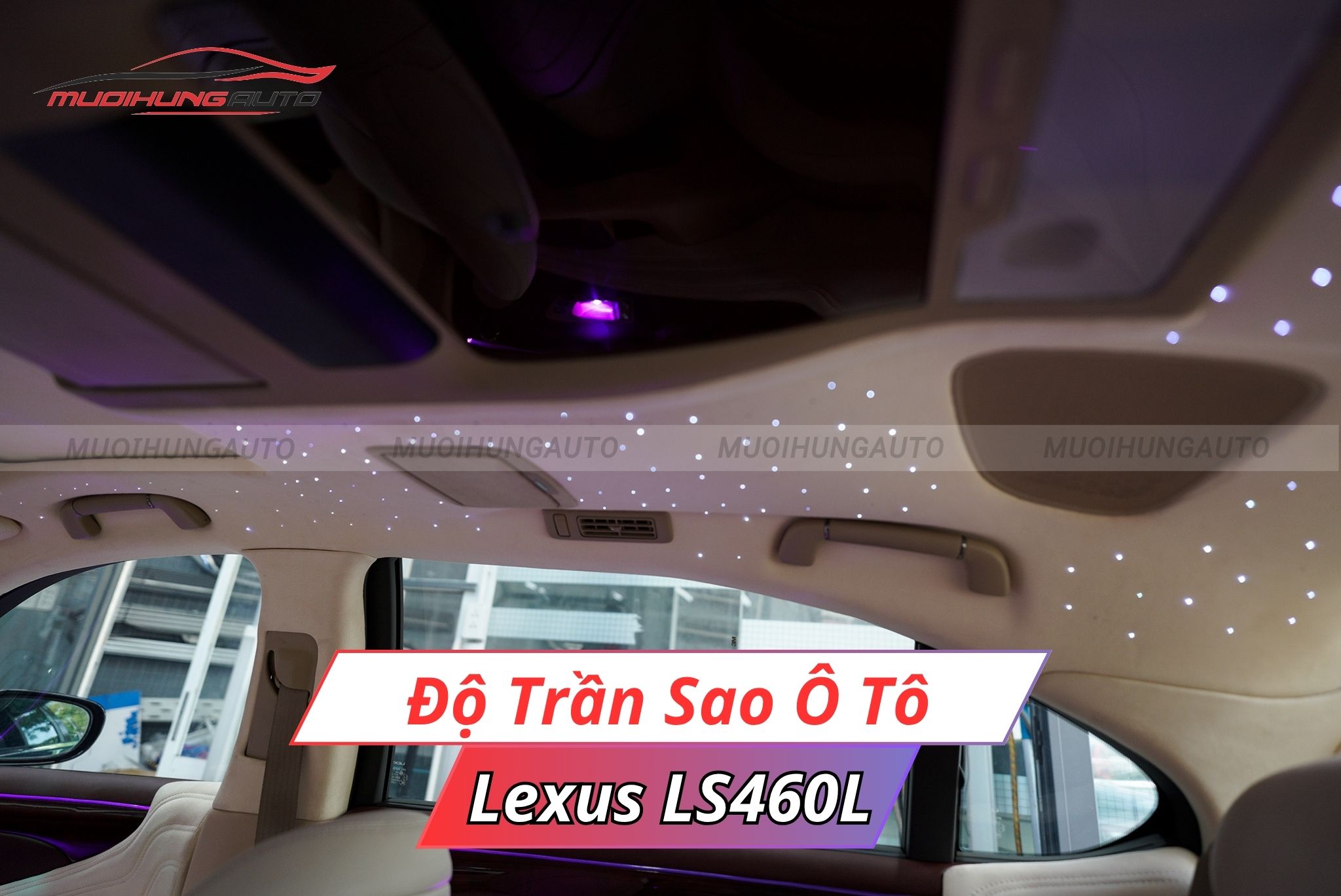 Độ LED trần sao ô tô Lexus LS460L