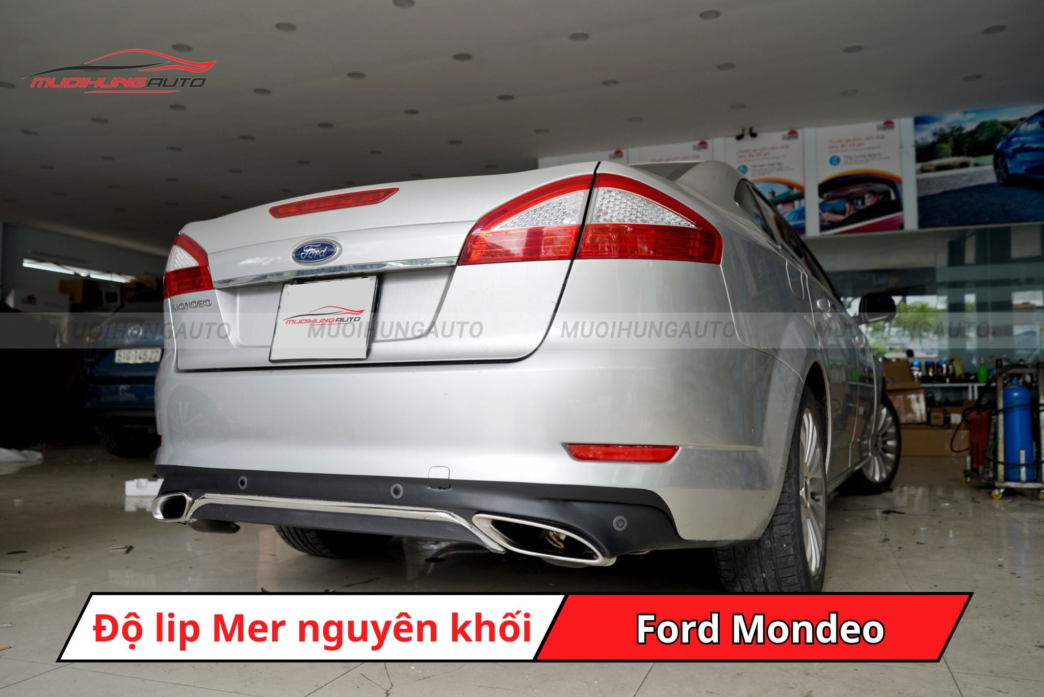 Độ lip Mer vào cản nguyên khối cho Ford Mondeo