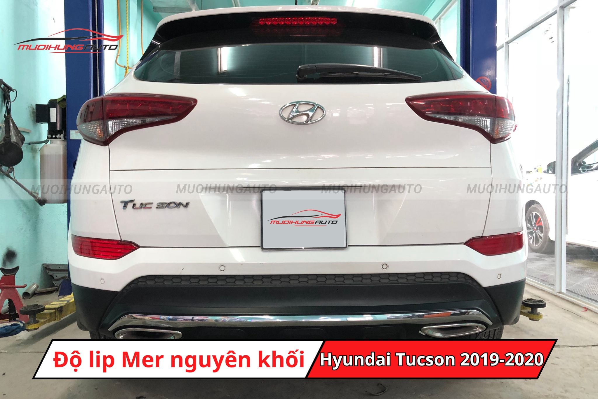 Độ lip Mer vào cản nguyên khối cho Hyundai Tucson 2019-2020