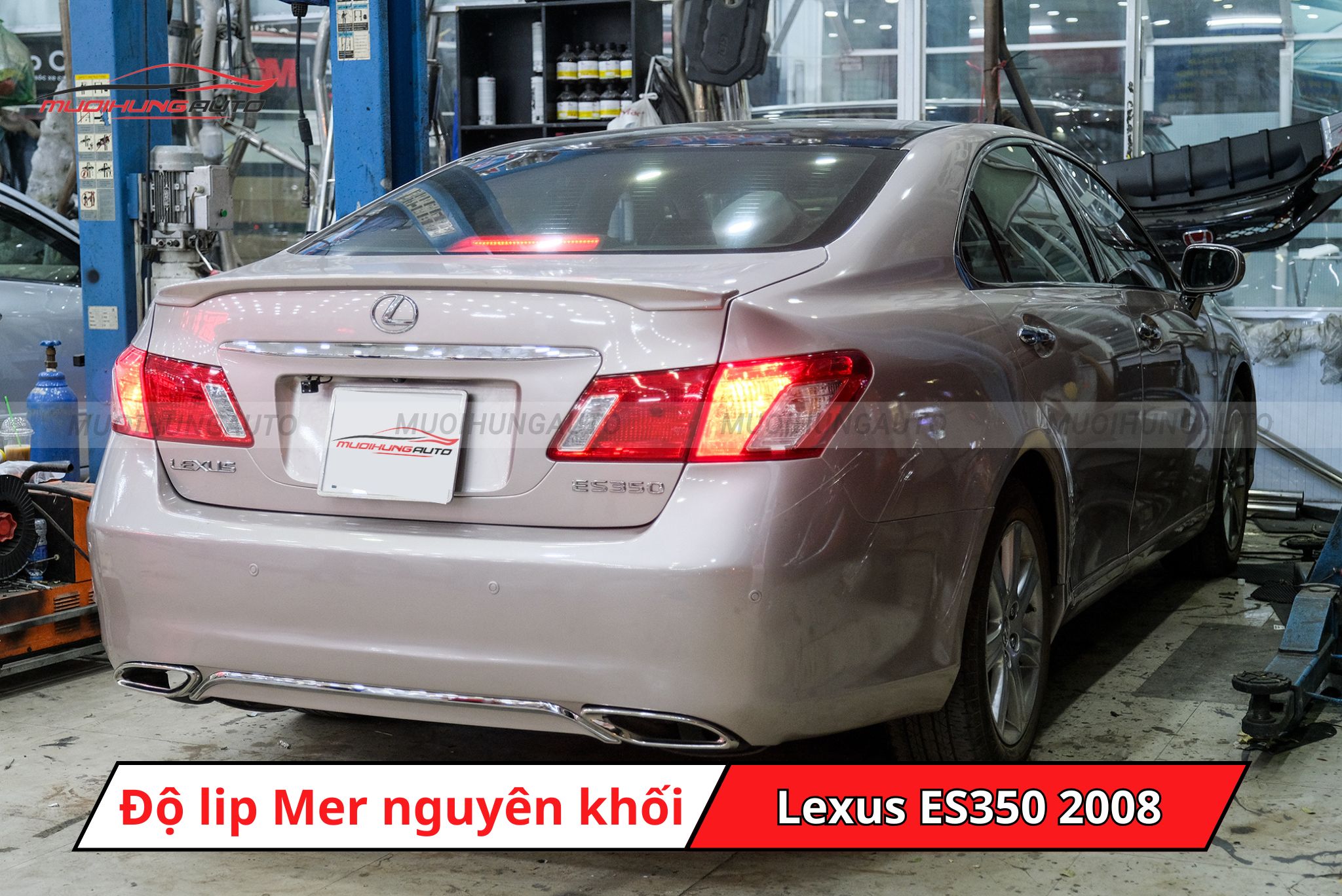 Độ lip Mer vào cản nguyên khối cho Lexus ES350 2008