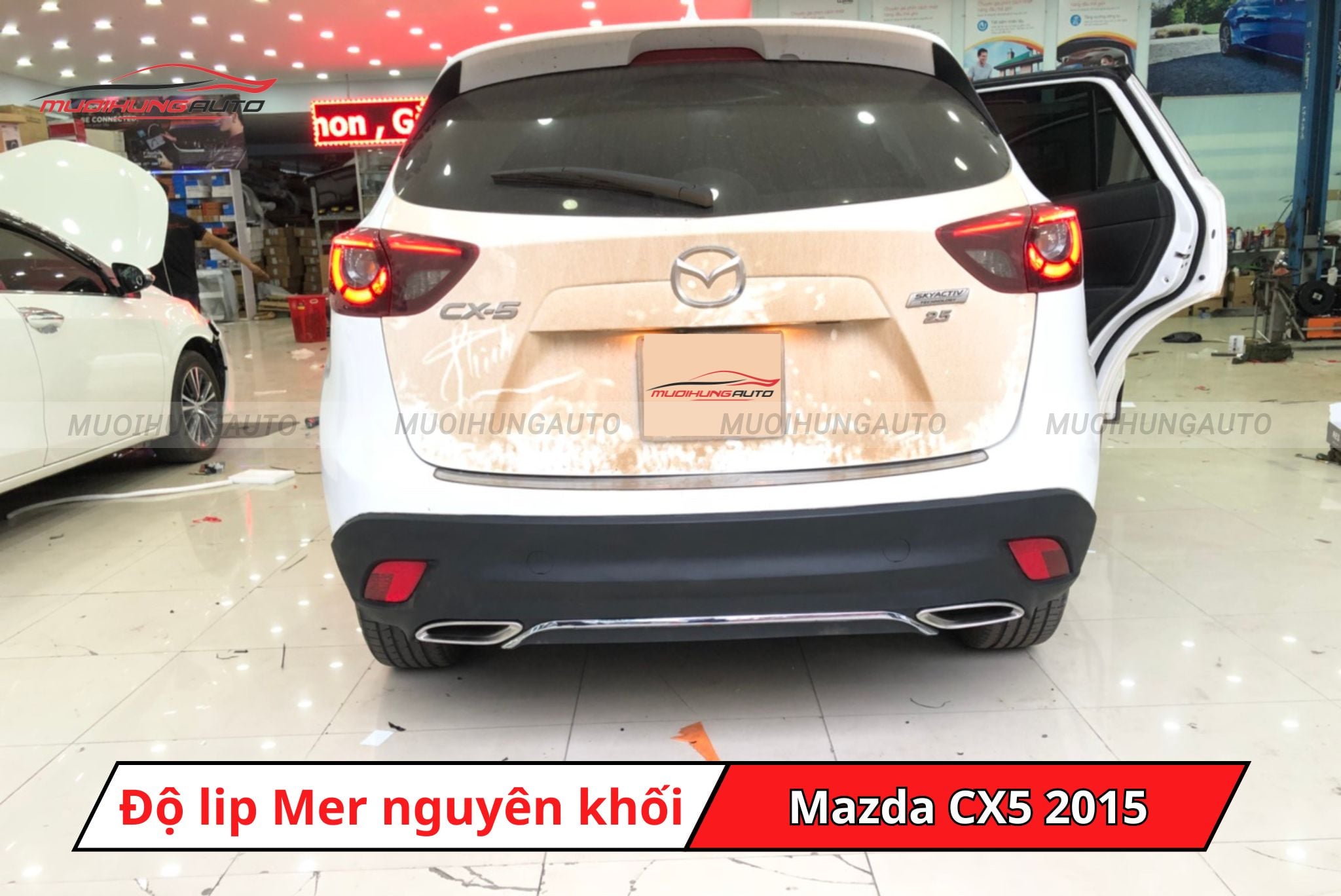 Độ lip Mer vào cản nguyên khối cho Mazda CX5 2015