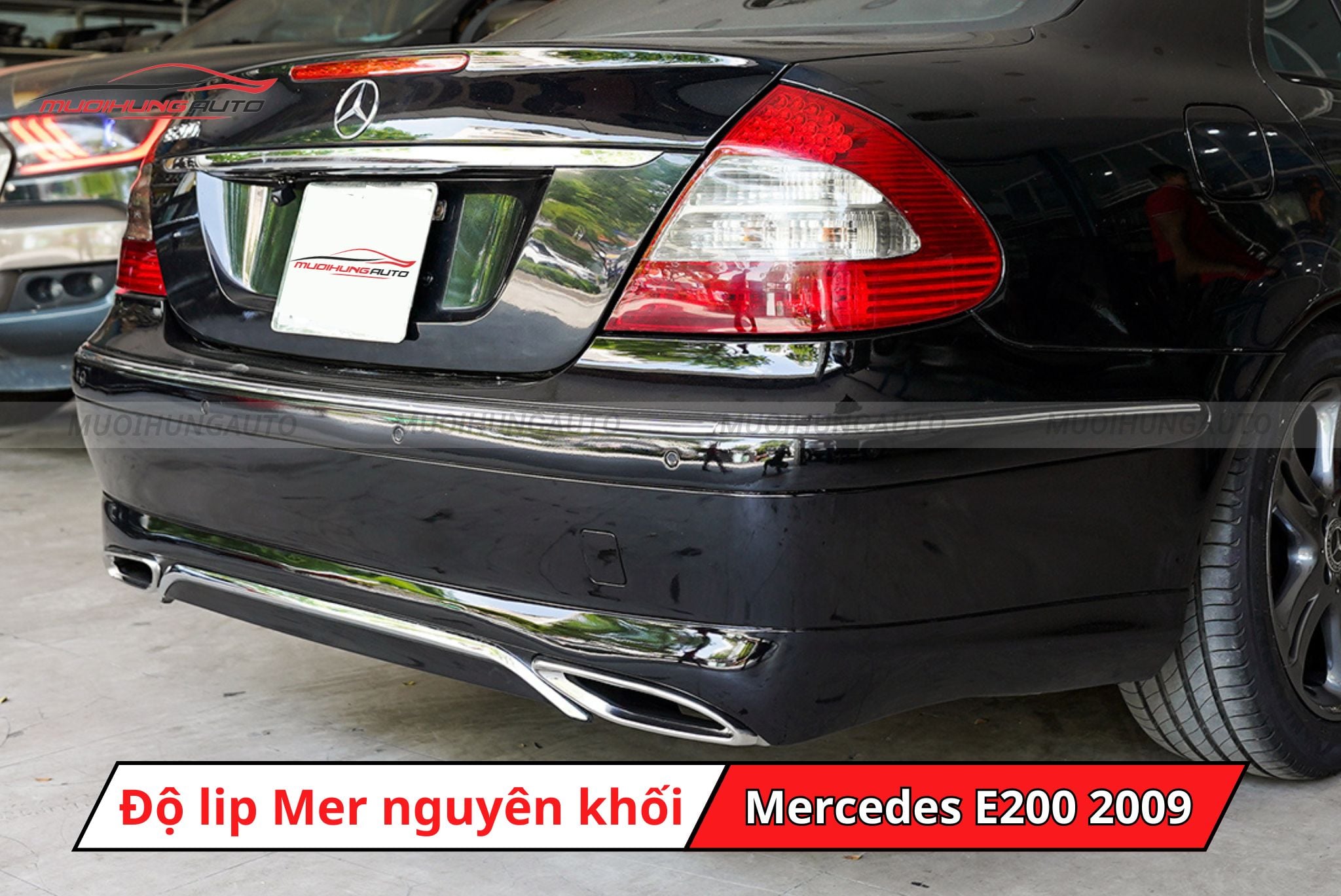 Độ lip Mer vào cản nguyên khối cho Mercedes E200 2009
