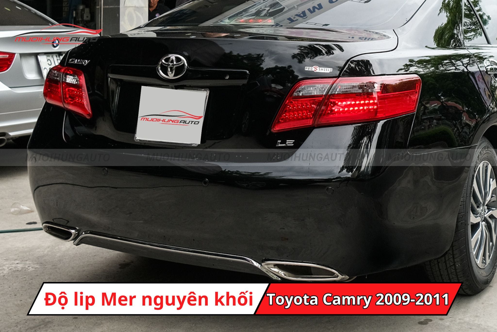 Độ lip Mer vào cản nguyên khối cho Toyota Camry 2009-2011