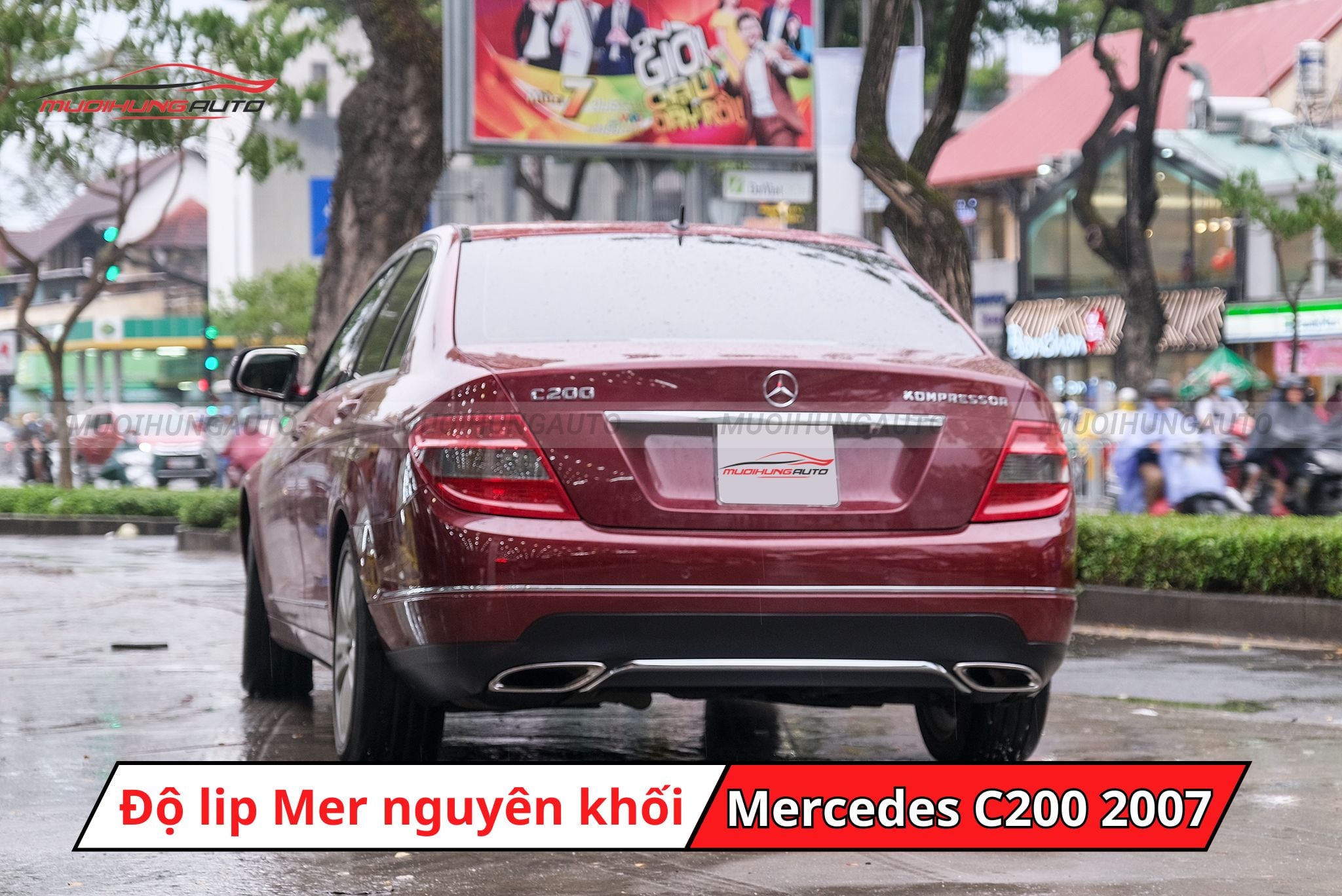 Độ lip pô kiểu Mercedes cho Mercedes C200 2007