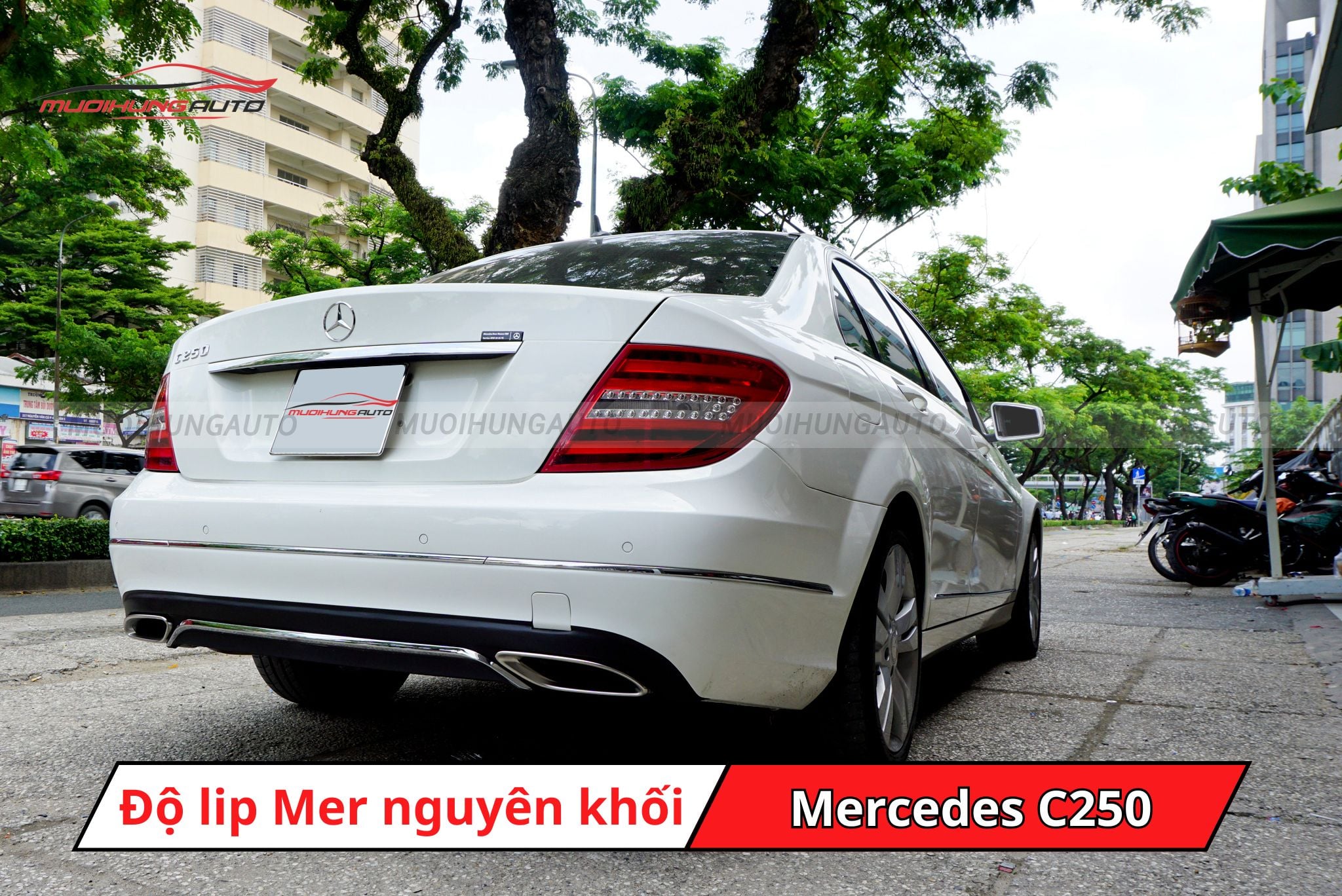 Độ lip pô kiểu Mercedes cho Mercedes C250