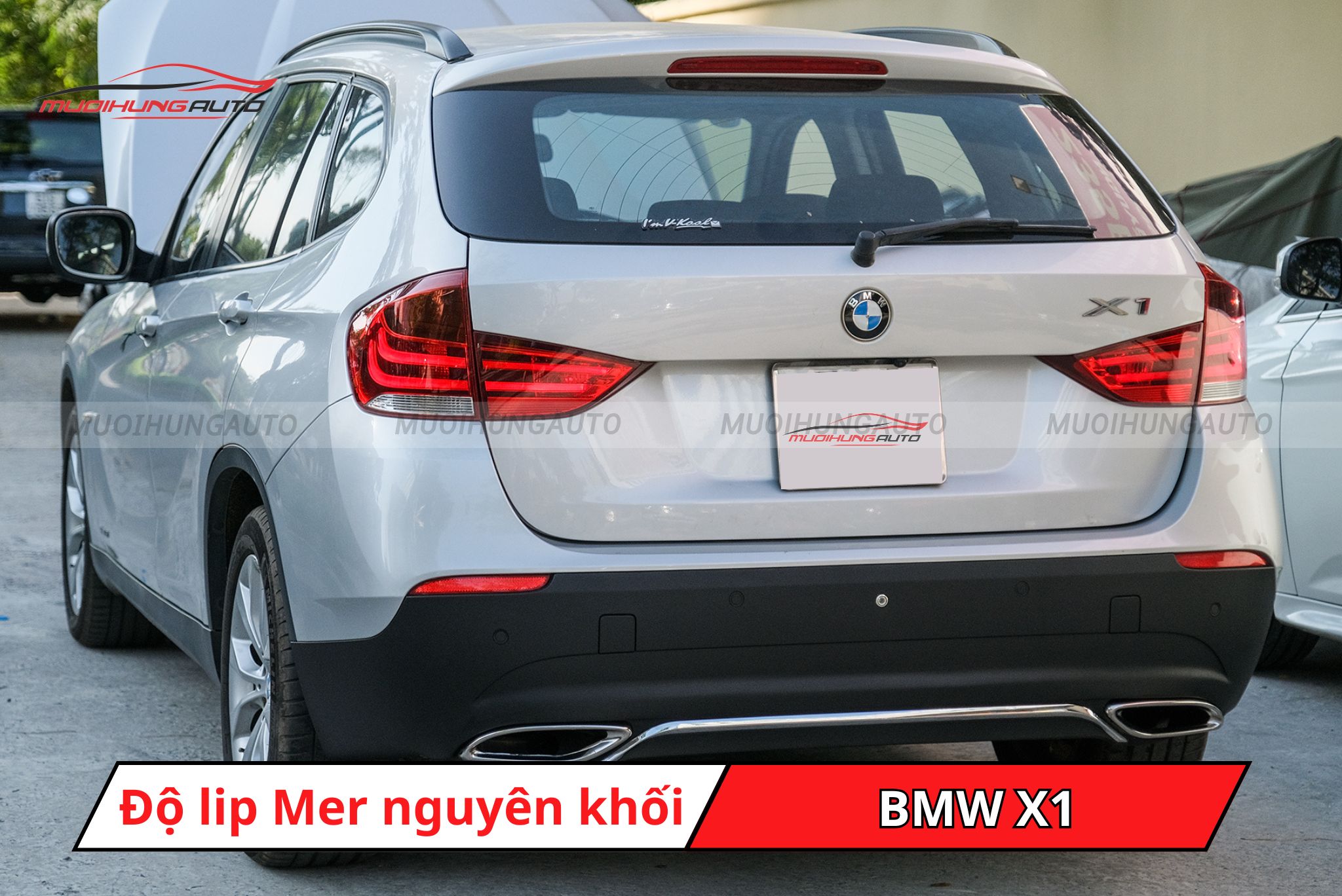 Độ lip pô kiểu Mercedes cho xe BMW X1