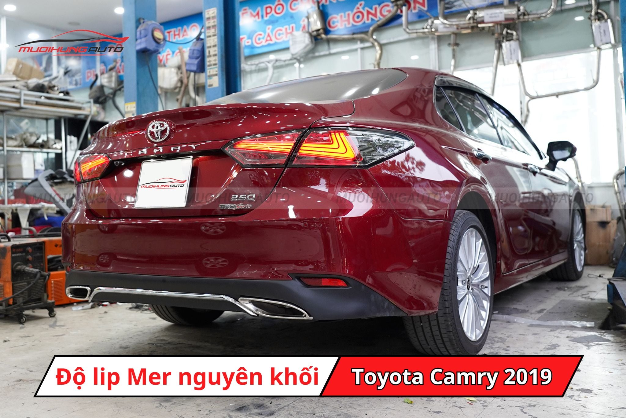 Độ lip pô kiểu Mercedes cho xe Toyota Camry 2019