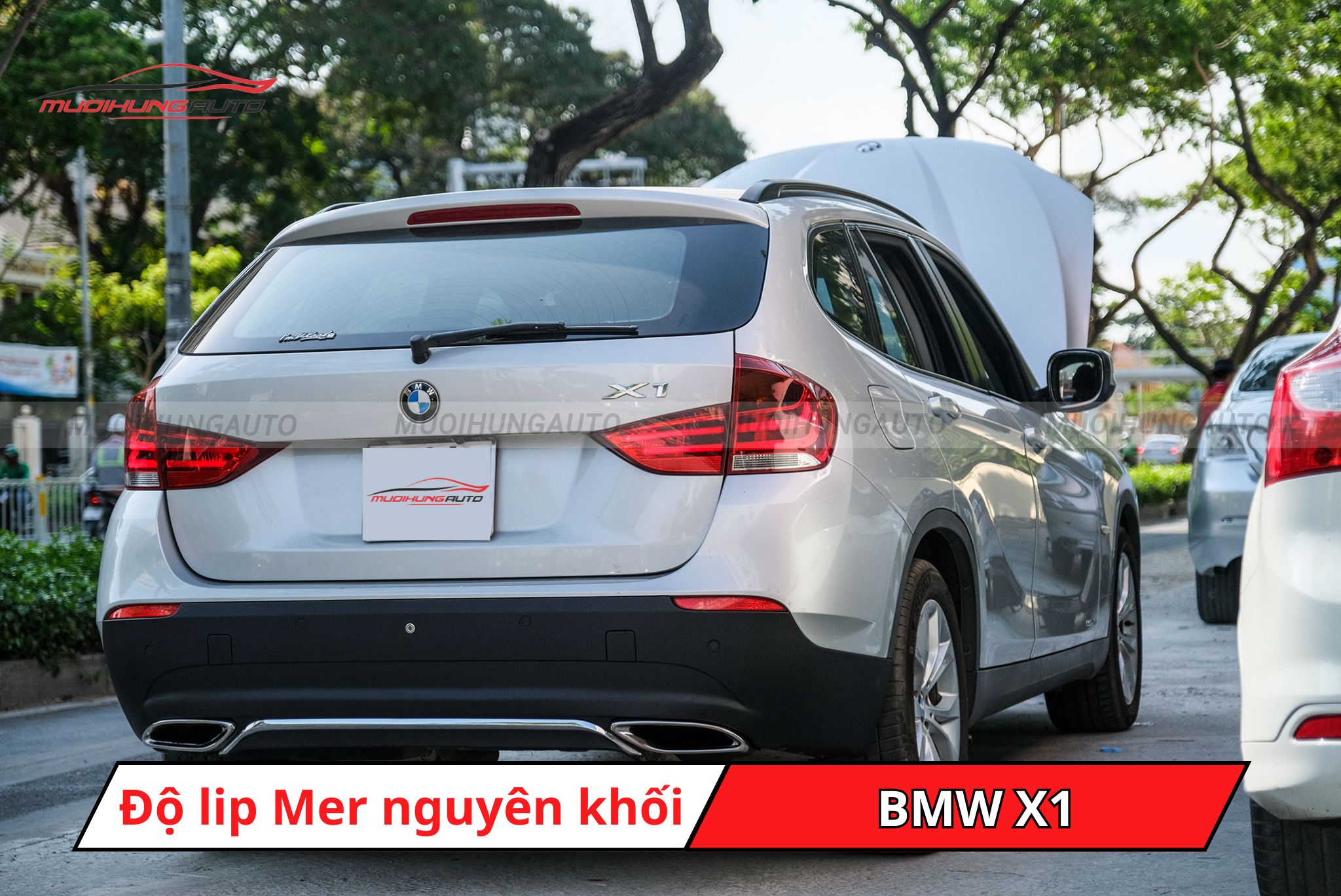 Độ lip pô Mercedes cho BMW X1