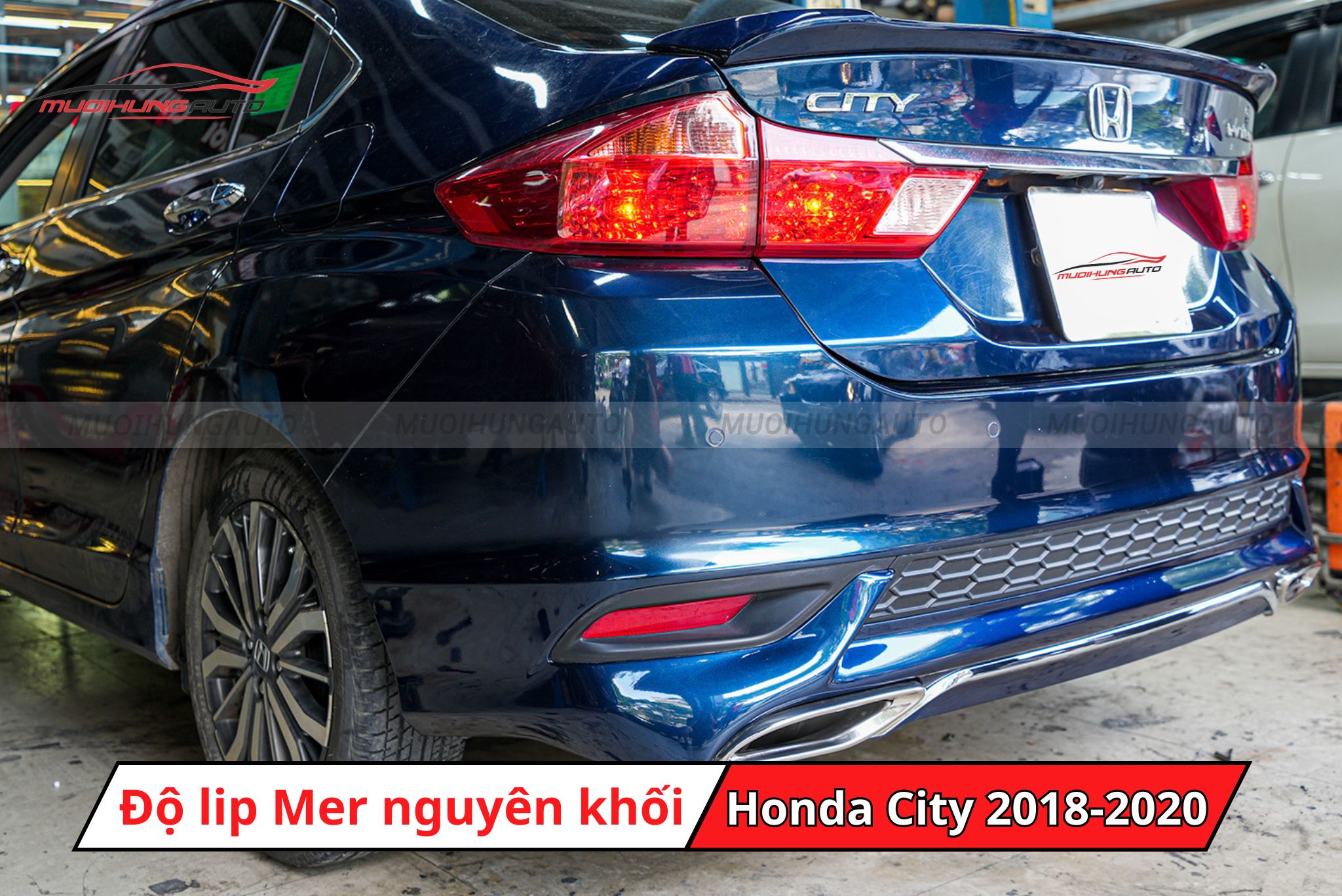 Độ lip pô Mercedes cho Honda City 2018-2020