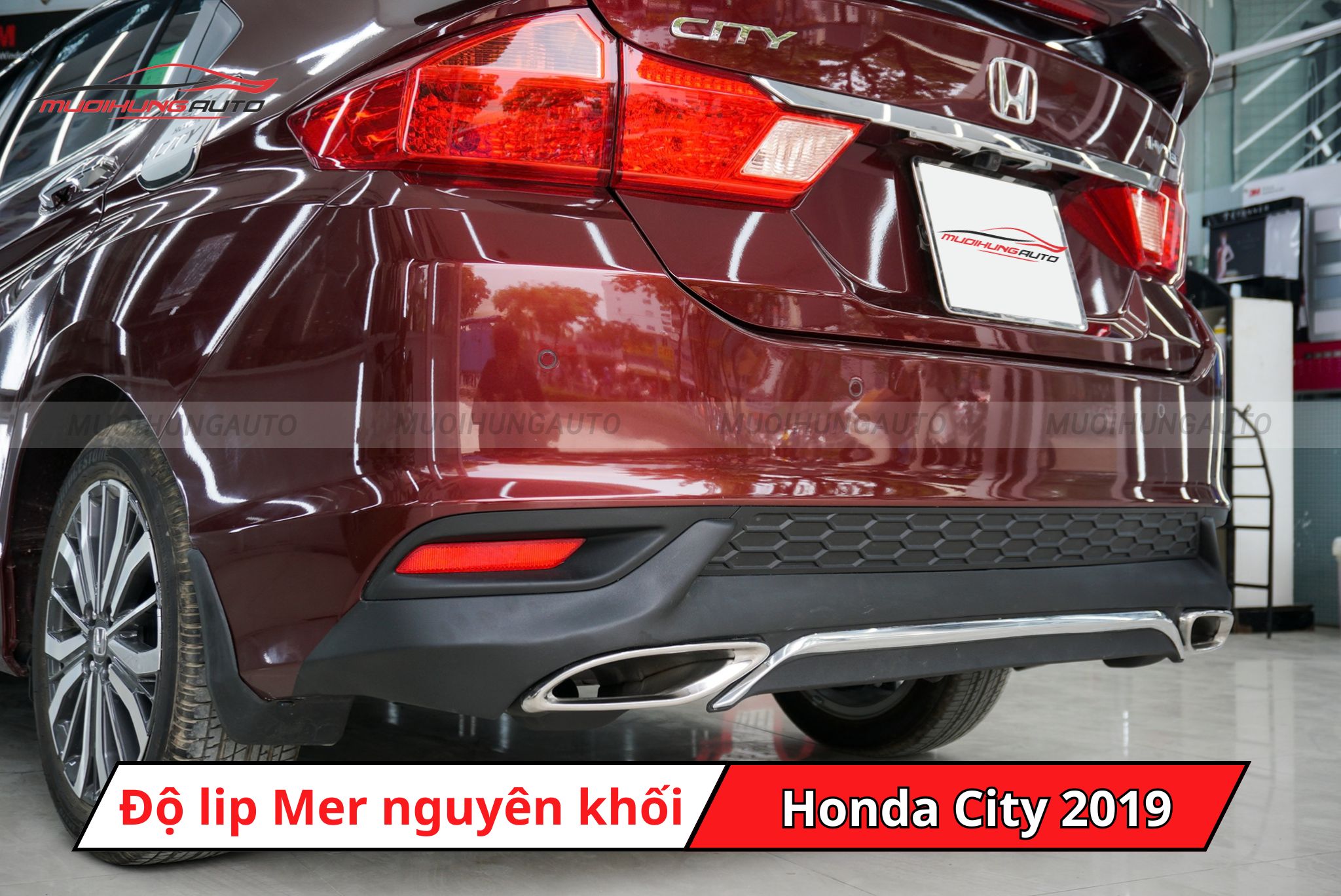 Độ lip pô Mercedes cho Honda City 2019