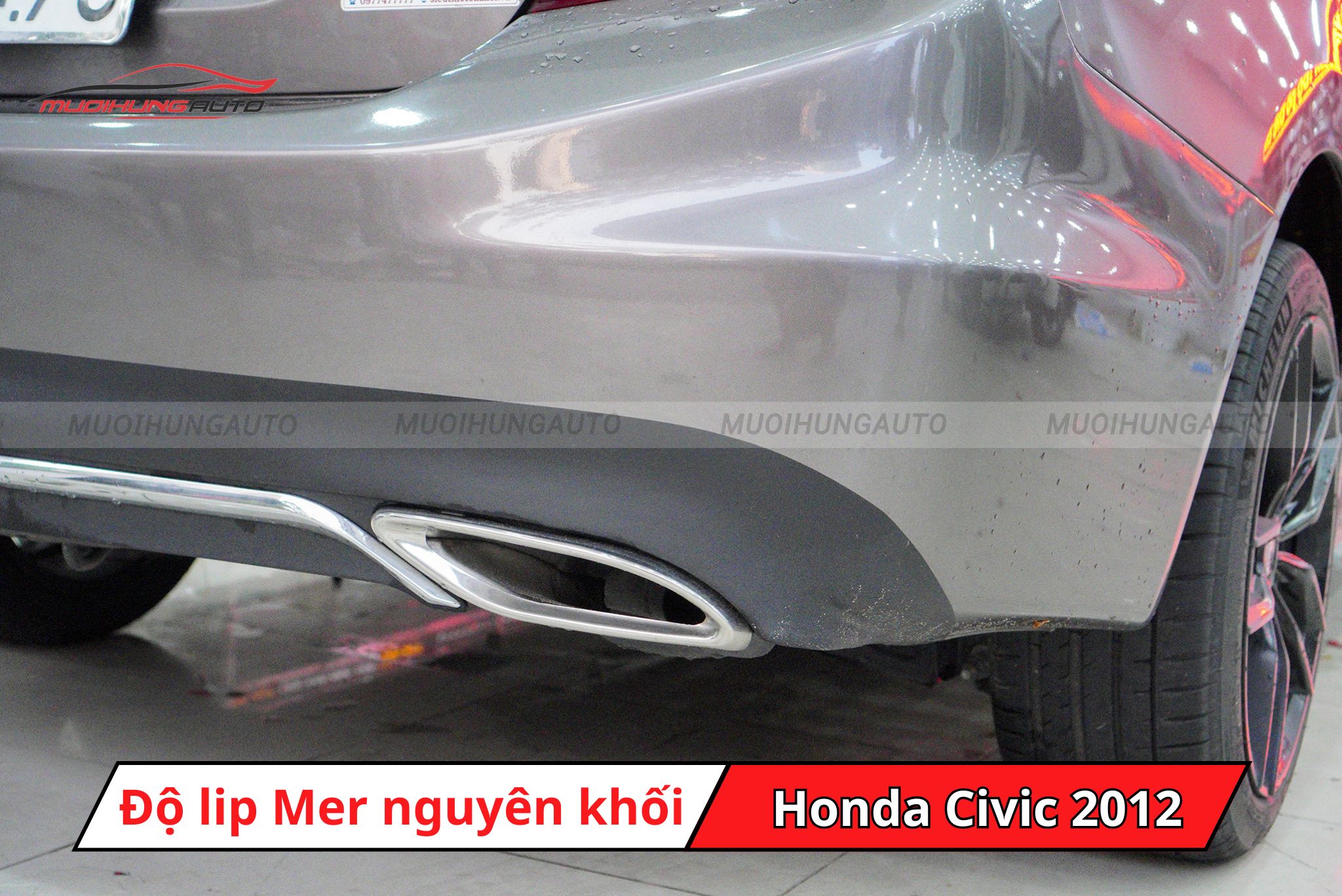 Độ lip pô Mercedes cho Honda Civic 2012