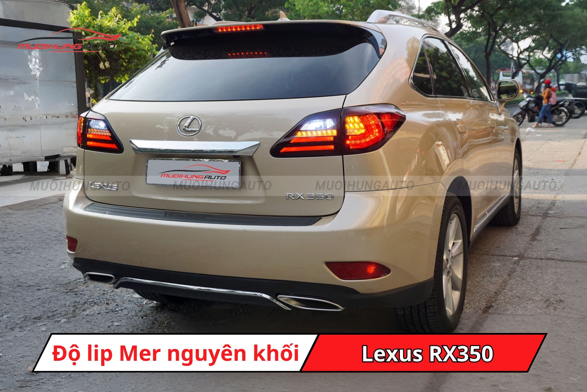 Độ lip pô Mercedes cho Lexus RX350