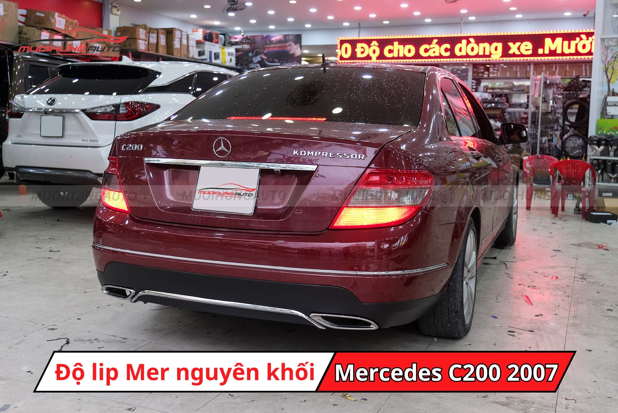 Độ lip pô Mercedes cho Mercedes C200 2007