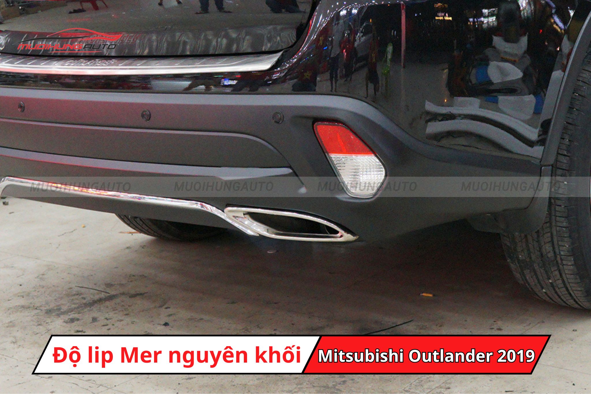 Độ lip pô Mercedes cho Mitsubishi Outlander 2019