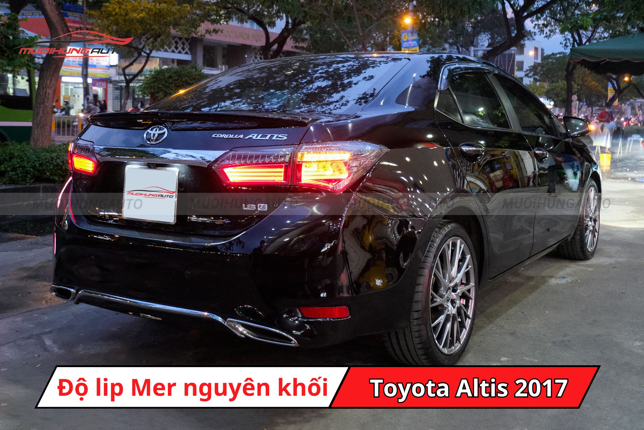 Độ lip pô Mercedes cho Toyota Altis 2017