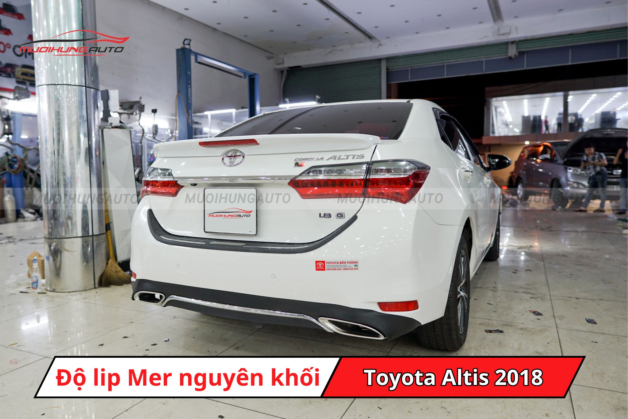 Độ lip pô Mercedes cho Toyota Altis 2018