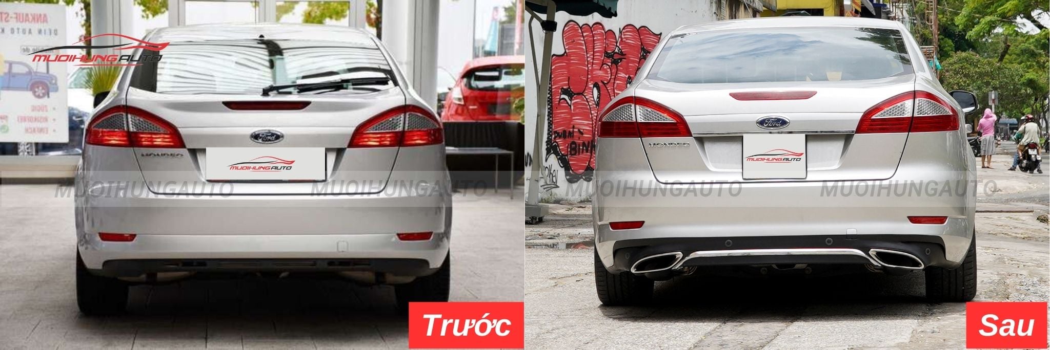 Độ lip pô Mercedes nguyên khối cho Ford Mondeo