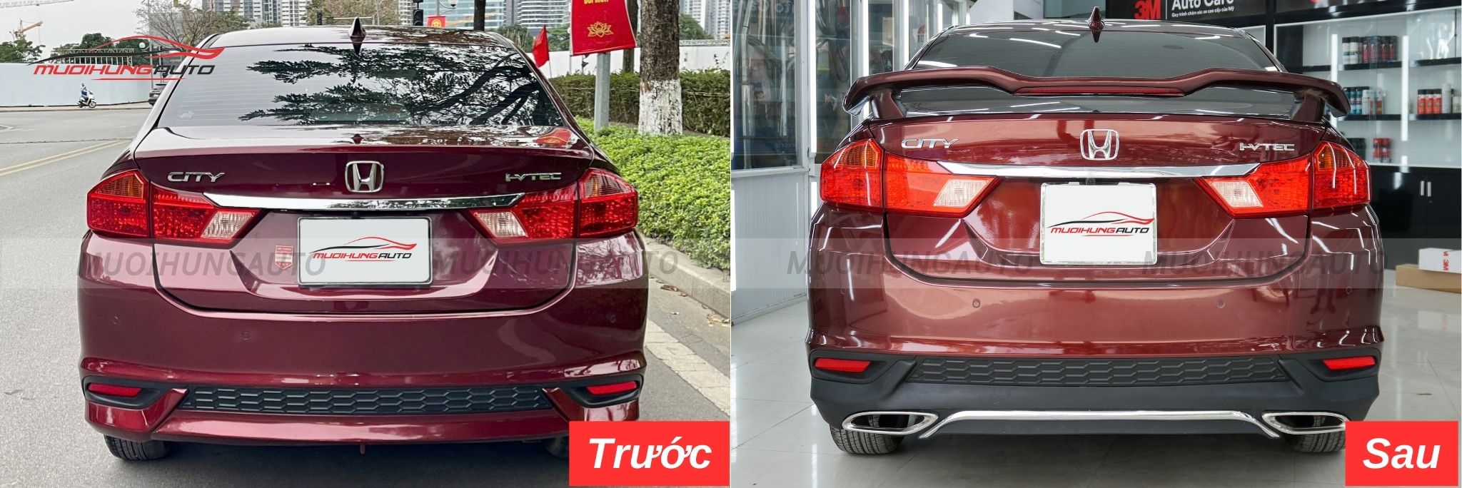 Độ lip pô Mercedes nguyên khối cho Honda City 2019