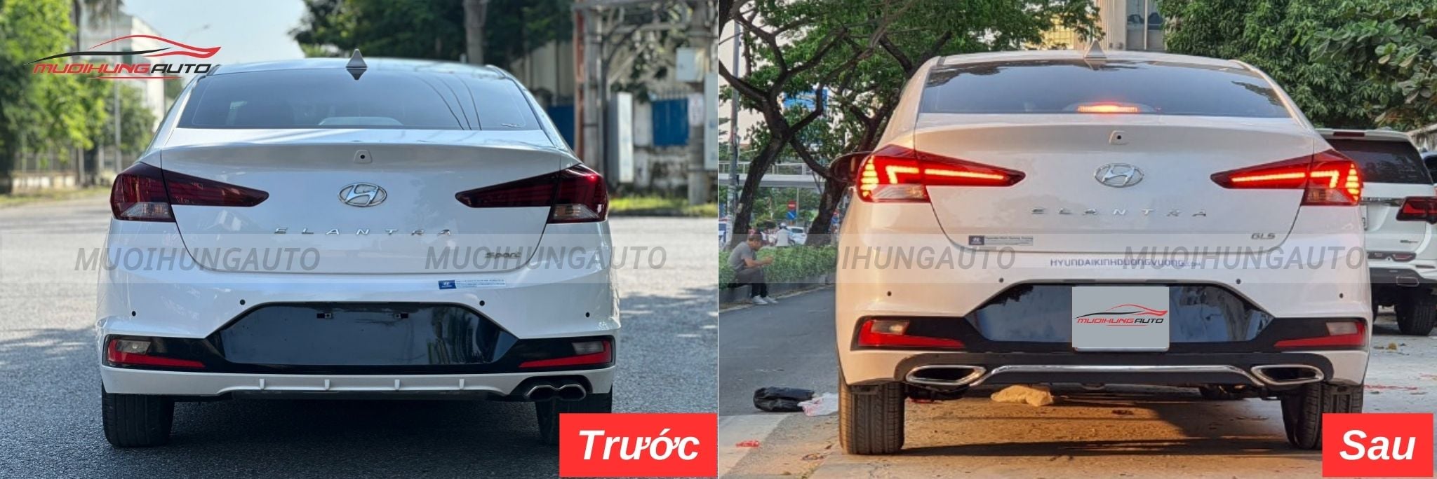 Độ lip pô Mercedes nguyên khối cho Hyundai Elantra 2019