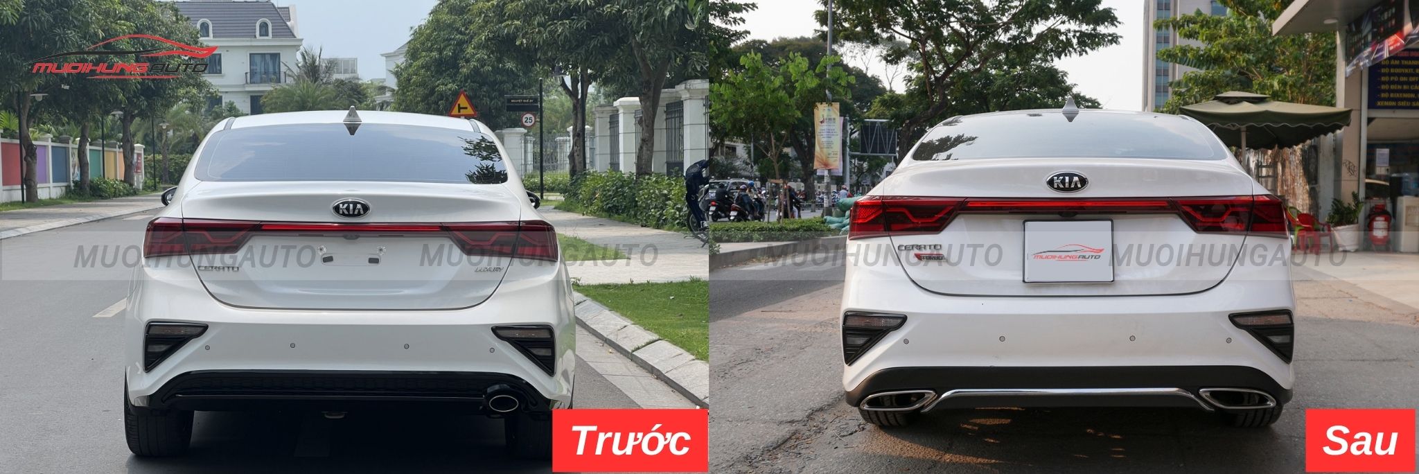 Độ lip pô Mercedes nguyên khối cho Kia Cerato 2019