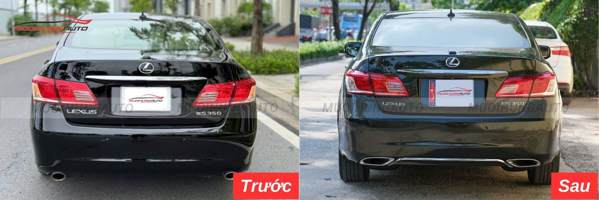 Độ lip pô Mercedes nguyên khối cho Lexus ES350