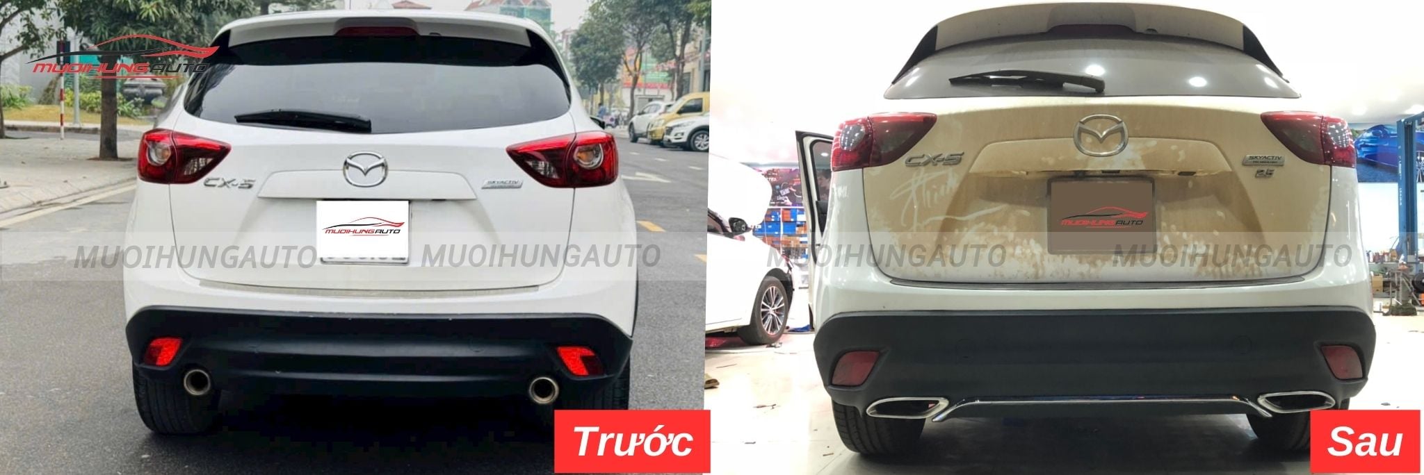 Độ lip pô Mercedes nguyên khối cho Mazda CX5 2015