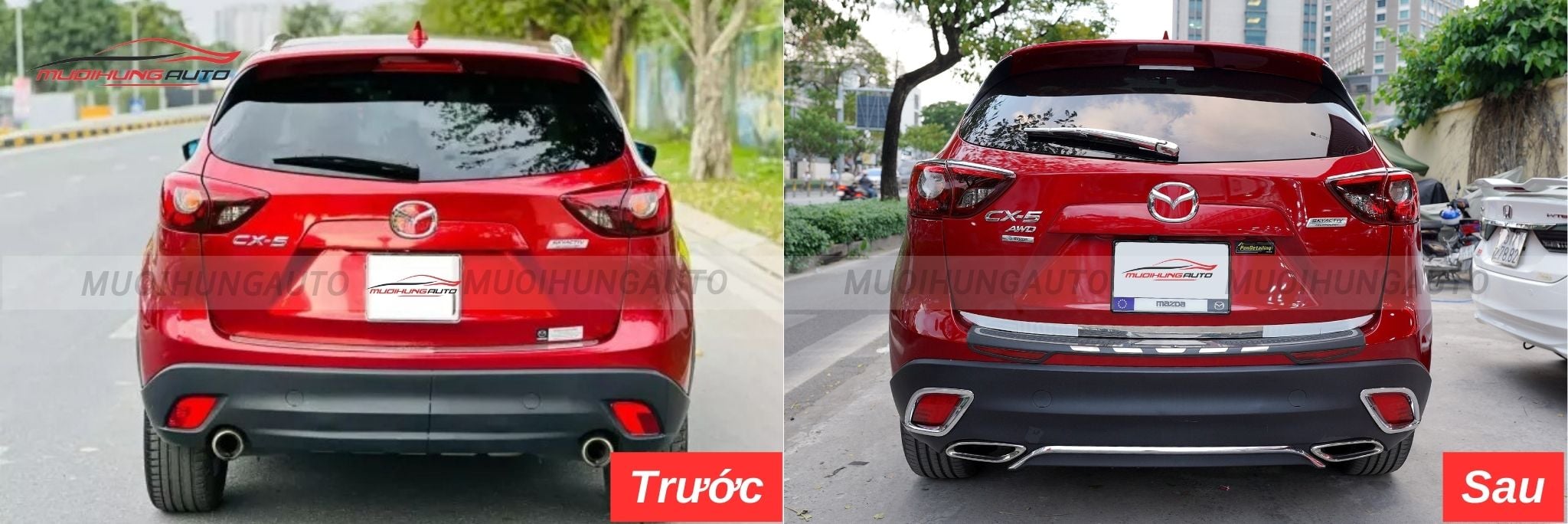 Độ lip pô Mercedes nguyên khối cho Mazda CX5 2016