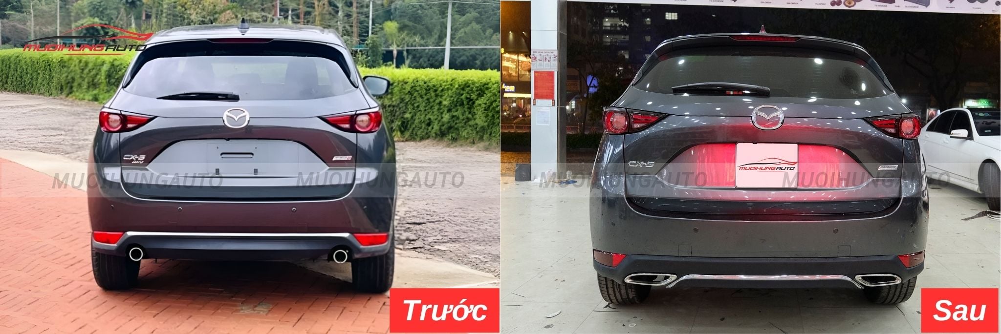 Độ lip pô Mercedes nguyên khối cho Mazda CX5 2019