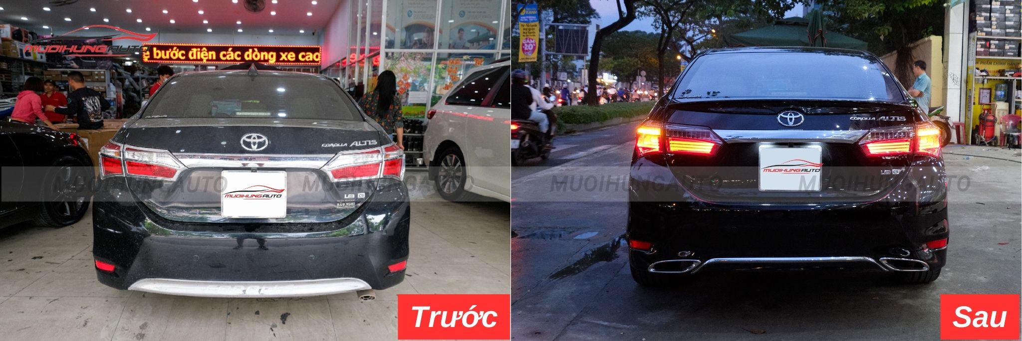 Độ lip pô Mercedes nguyên khối cho Toyota Altis 2017