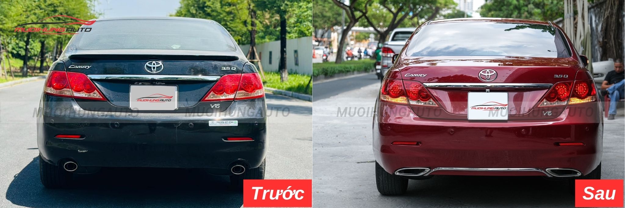 Độ lip pô Mercedes nguyên khối cho Toyota Camry 2007