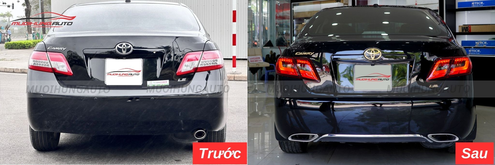 Độ lip pô Mercedes nguyên khối cho Toyota Camry 2010