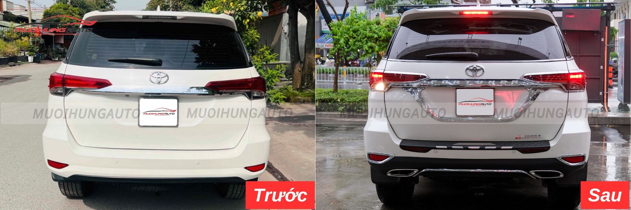 Độ lip pô Mercedes nguyên khối cho Toyota Fortuner 2020