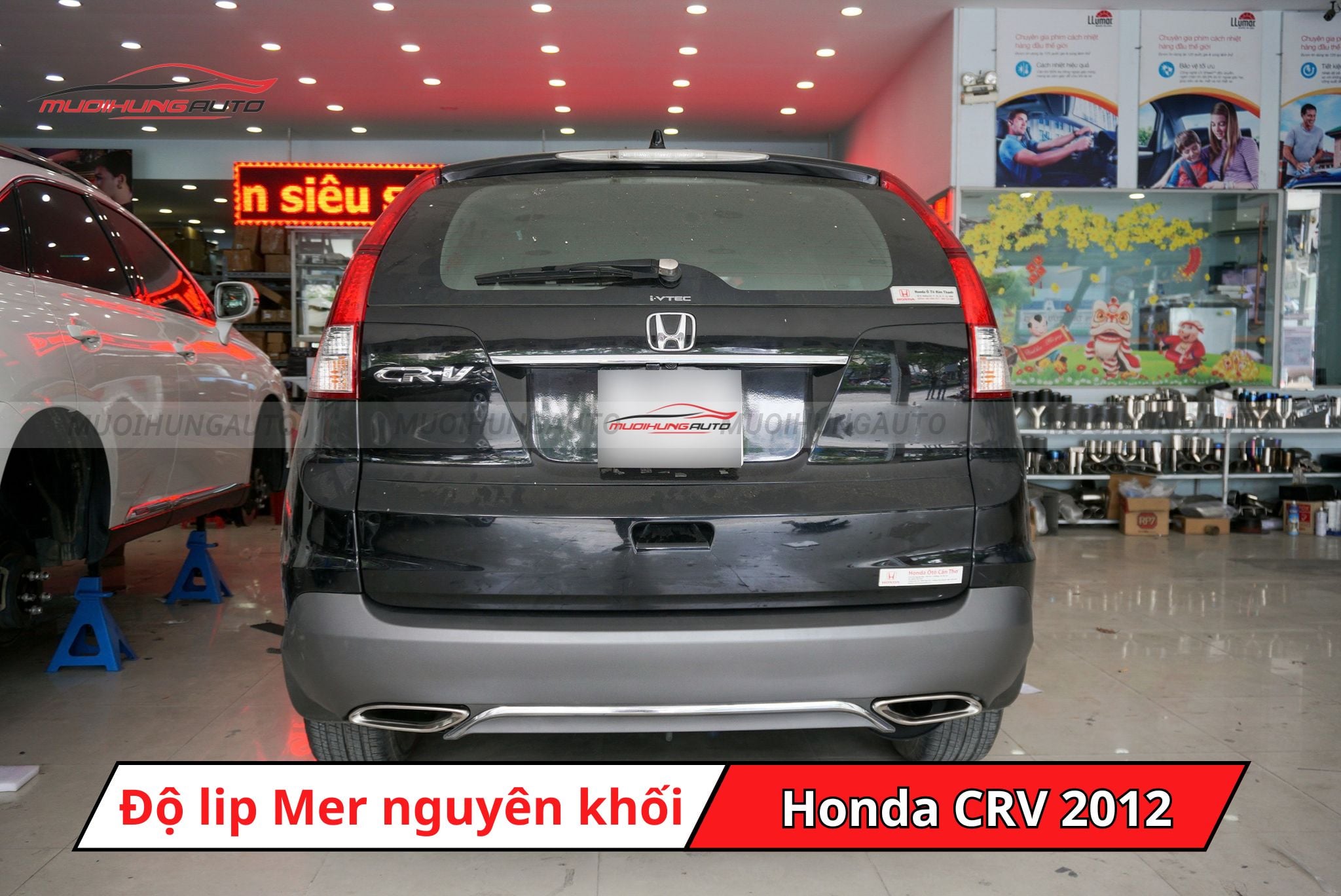 Độ lip pô Mercedes nguyên khối cho xe Honda CRV 2012