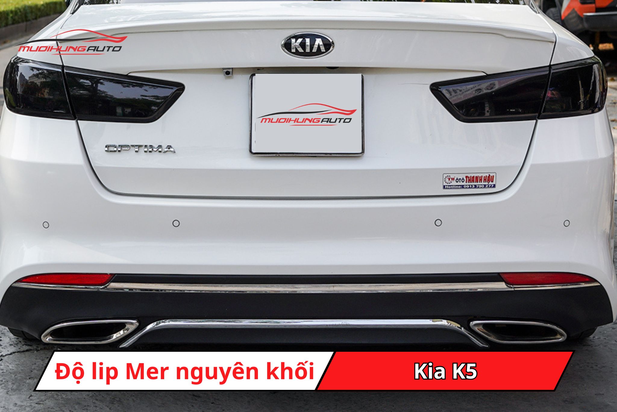 Độ lip pô Mercedes nguyên khối cho xe Kia K5