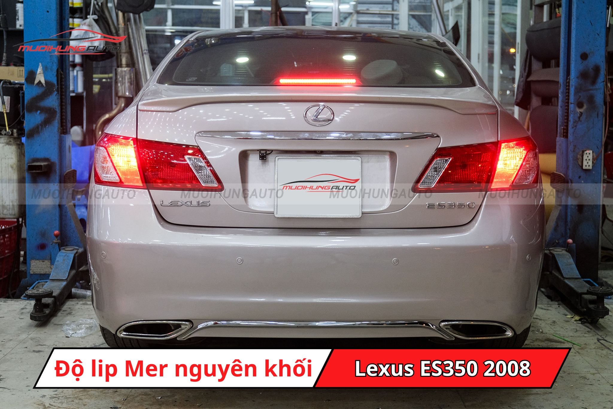 Độ lip pô Mercedes nguyên khối cho xe Lexus ES350 2008