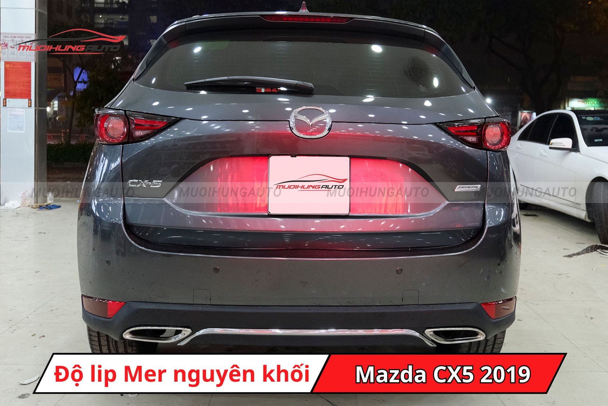 Độ lip pô Mercedes nguyên khối cho xe Mazda CX5 2019