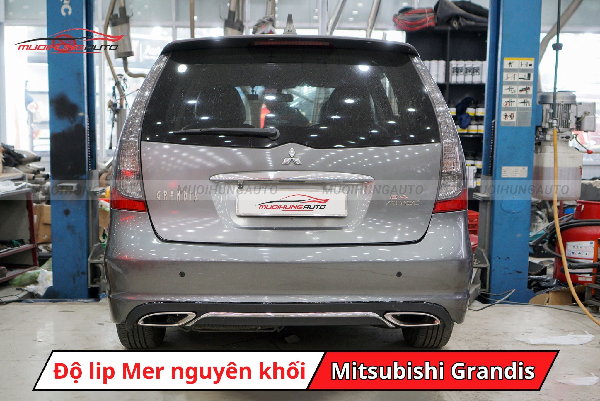 Độ lip pô Mercedes nguyên khối cho xe Mitsubishi Grandis