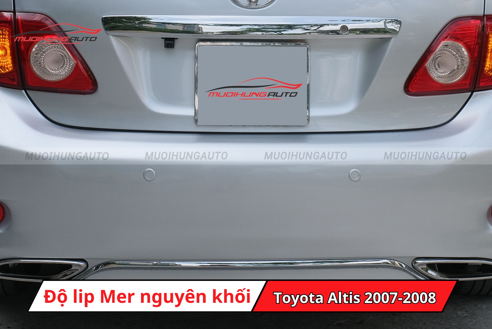 Độ lip pô Mercedes nguyên khối cho xe Toyota Altis 2007-2008