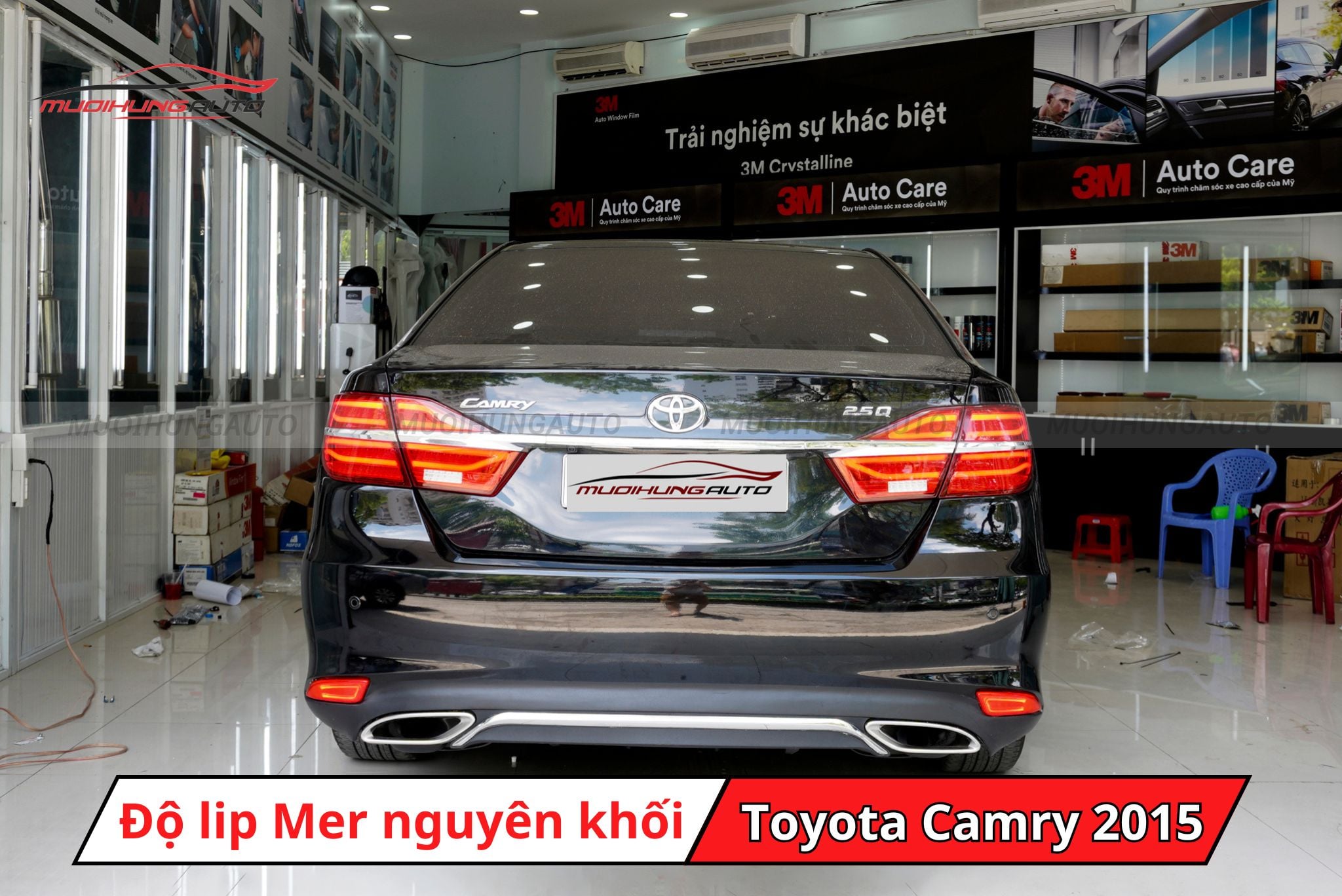 Độ lip pô Mercedes nguyên khối cho xe Toyota Camry 2015