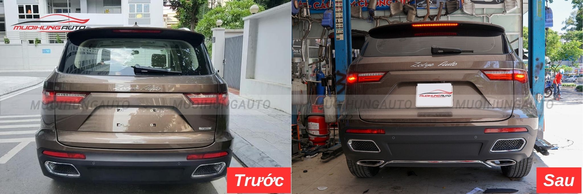 Độ lip pô Mercedes nguyên khối cho Zotye Z8
