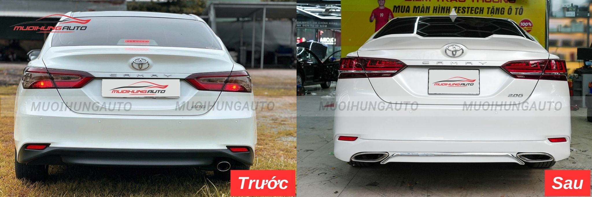 Độ lip pô Mercedes nguyên khối cho Toyota Camry 2021