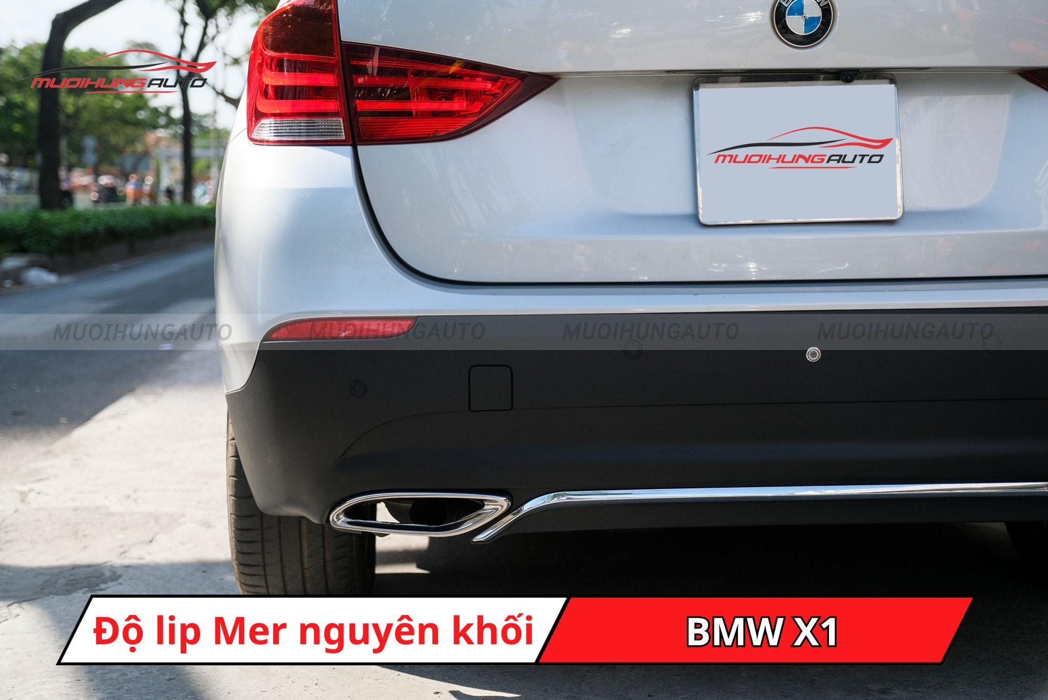 Độ lip pô thể thao Mercedes cho xe BMW X1