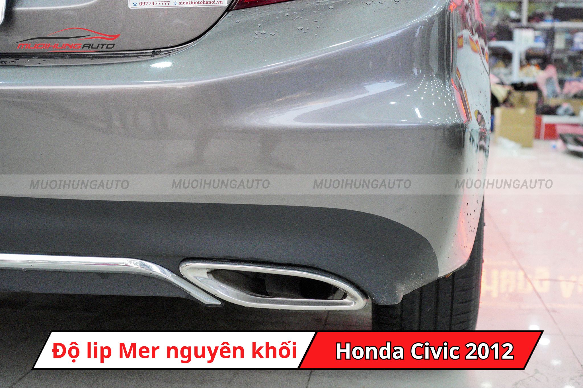 Độ lip pô thể thao Mercedes cho xe Honda Civic 2012