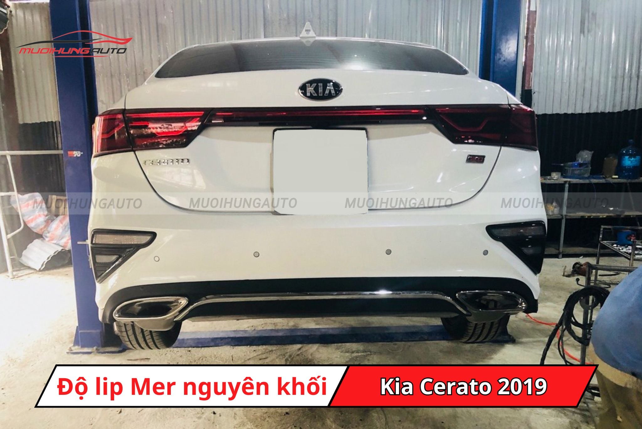 Độ lip pô thể thao Mercedes cho xe Kia Cerato 2019