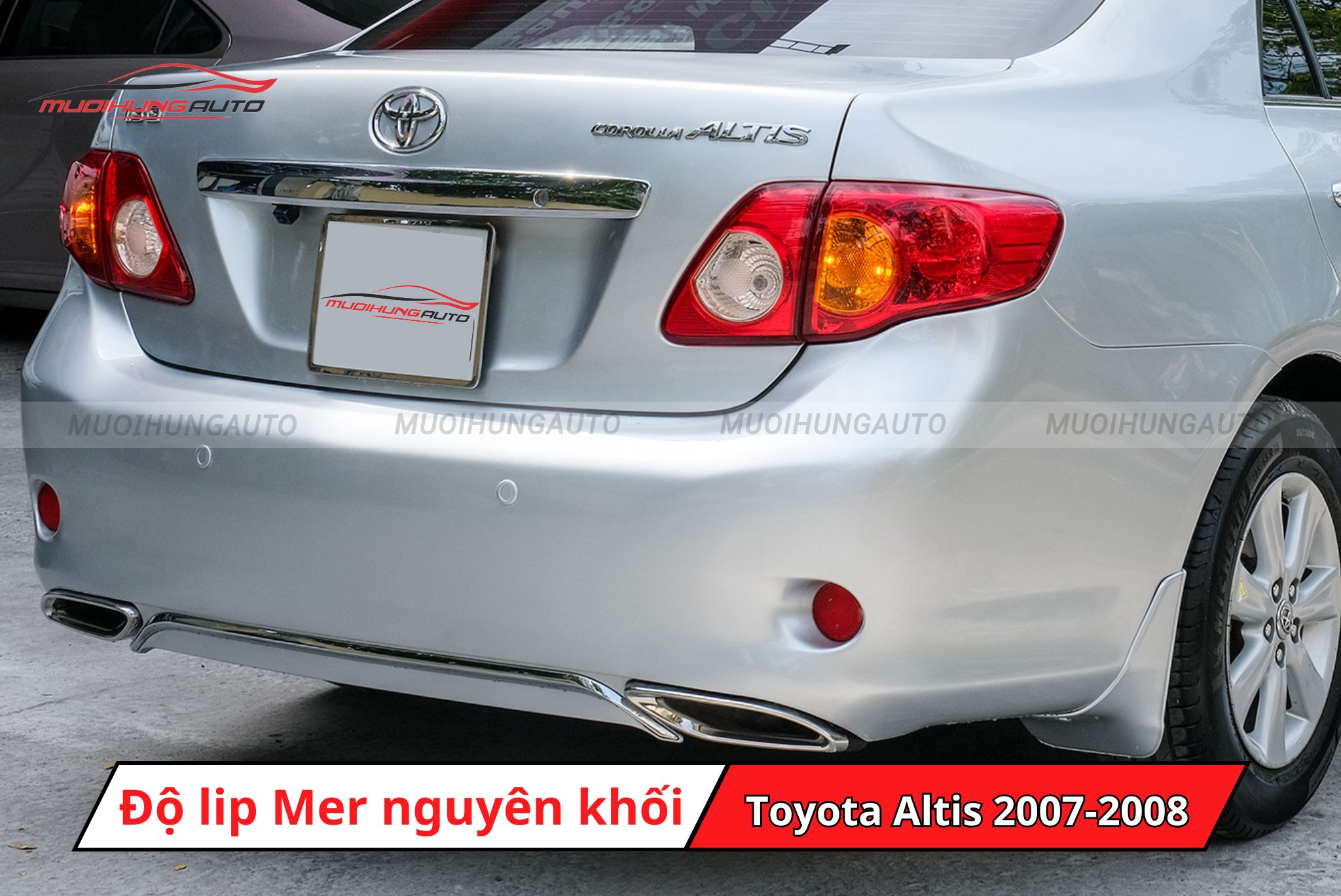 Độ lip pô thể thao Mercedes cho xe Toyota Altis 2007-2008