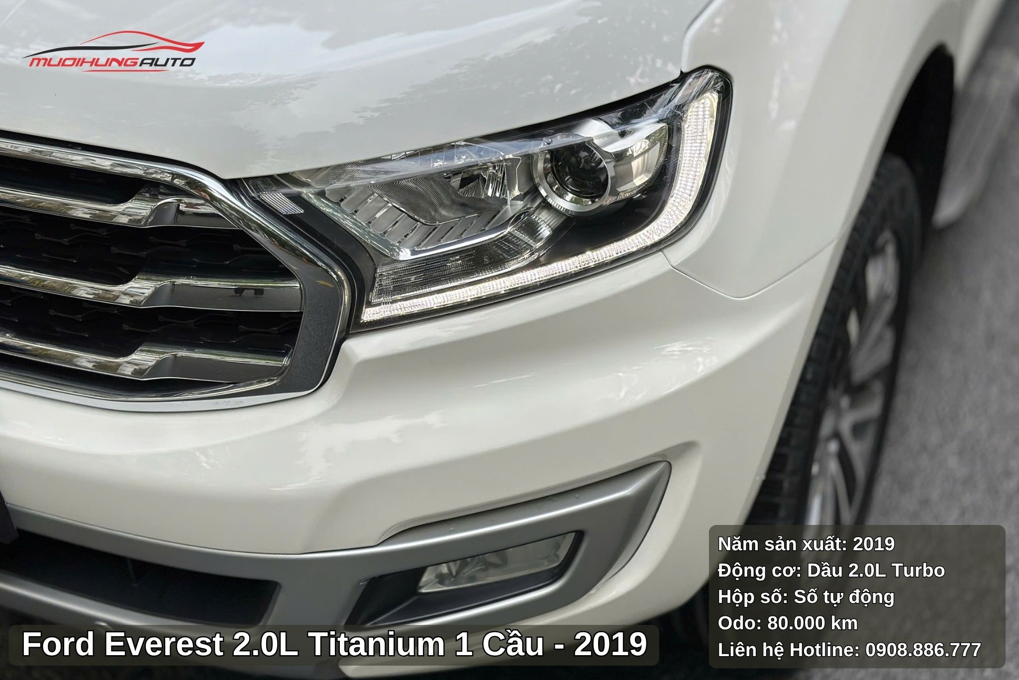 Ford Everest 2.0L Titanium 1 cầu 2019 sở hữu hệ thống chiếu sáng tiêu chuẩn